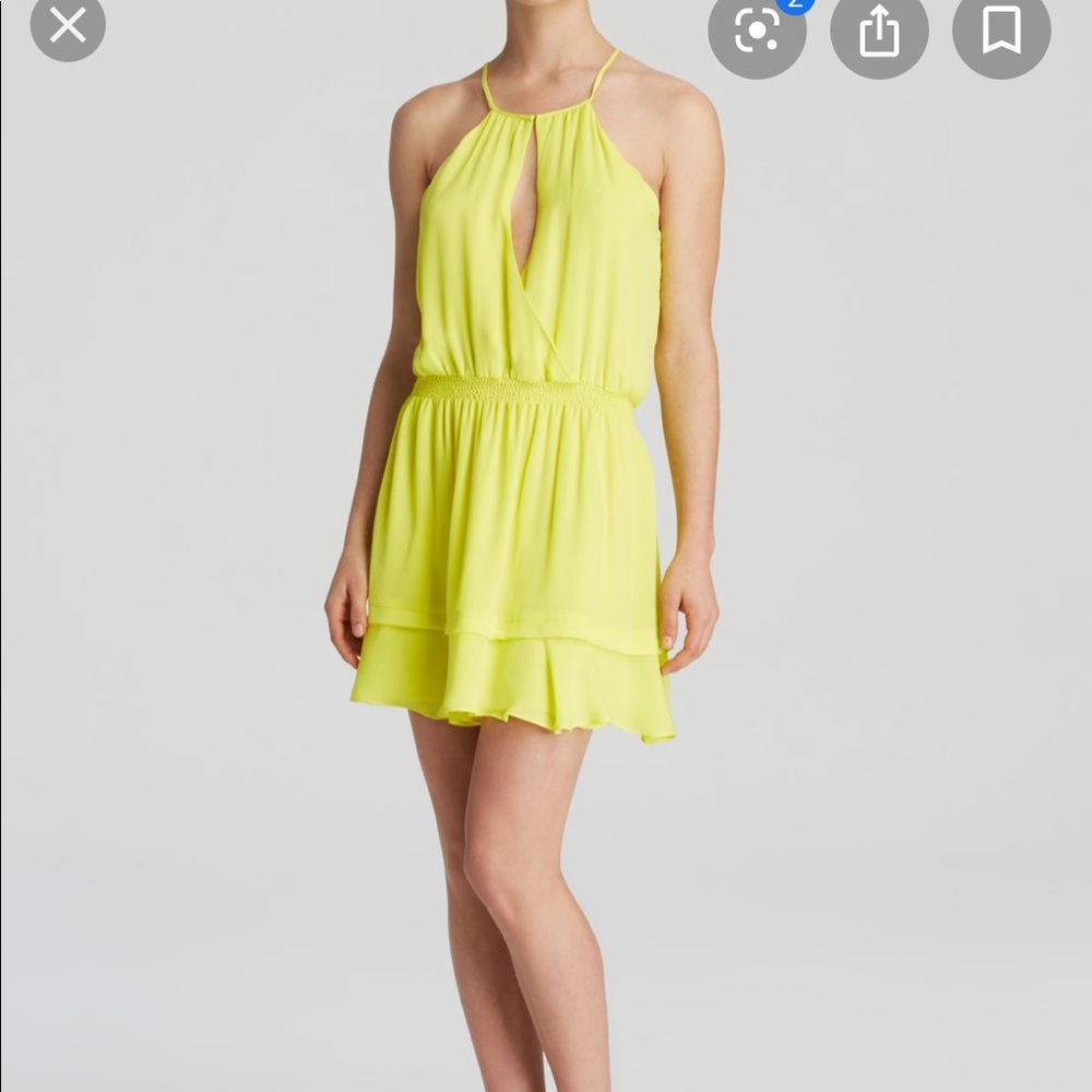 Parker Yellow Nathan Silk Dress